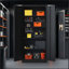 72"H Metal Garage Storage Cabinet, Black Tool Steel Locking Cabinet-1806440106-1806440111