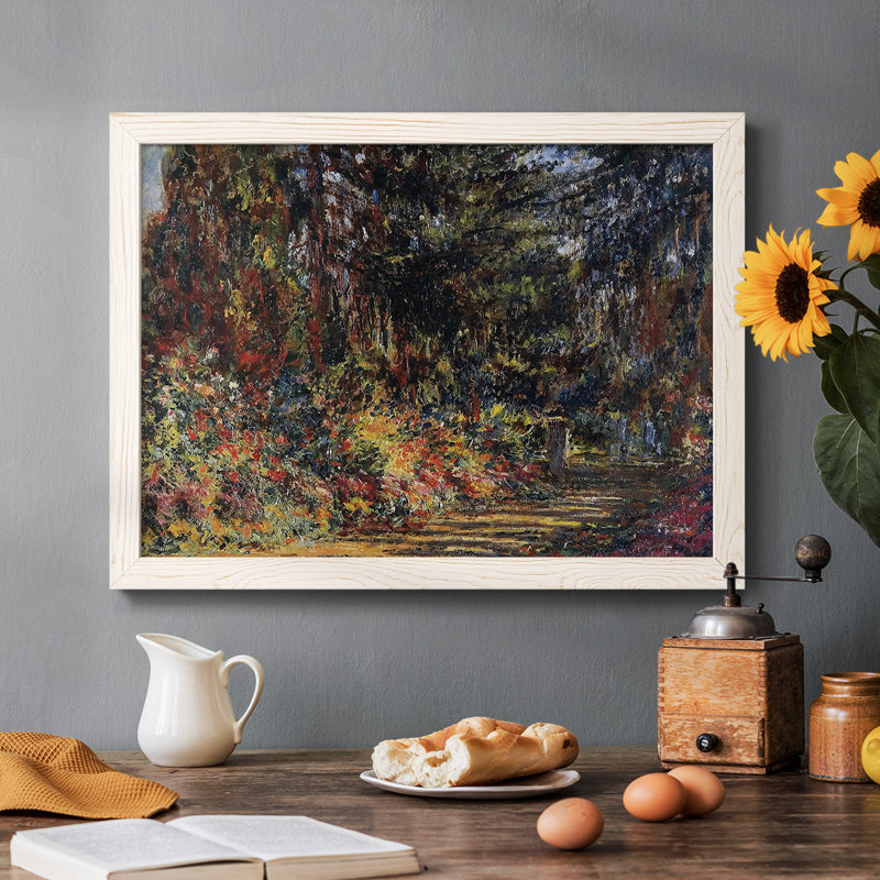 Path at Giverny, 1902, reproduction d'art sur toile, Blanc, H 18 po x l 26 po x P 1,5 po