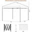 Brunston 3 x 3m Metal Party Tent-264274221