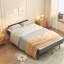 Lit pliant de 75 po x 46 po de large avec tête de lit réglable, matelas en mousse à mémoire de forme de 5 po, lit d'invité robuste sur roulettes pour les personnes de grande taille, cadre en métal de lit industriel spacieux et simple, installation f
