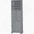 Gray Tall Storage Cabinet With 3 Drawers And Adjustable Shelves For Bathroom-1888555791