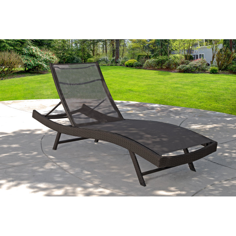 Supriya Outdoor Wicker Chaise Lounge