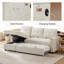 Canapé-lit d'angle convertible de 181 cm de large, en chenille, en forme de L, avec méridienne de rangement réversible, station de recharge et poches latérales.