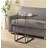 Expandable C-Shaped Side Table, Weathered Grey