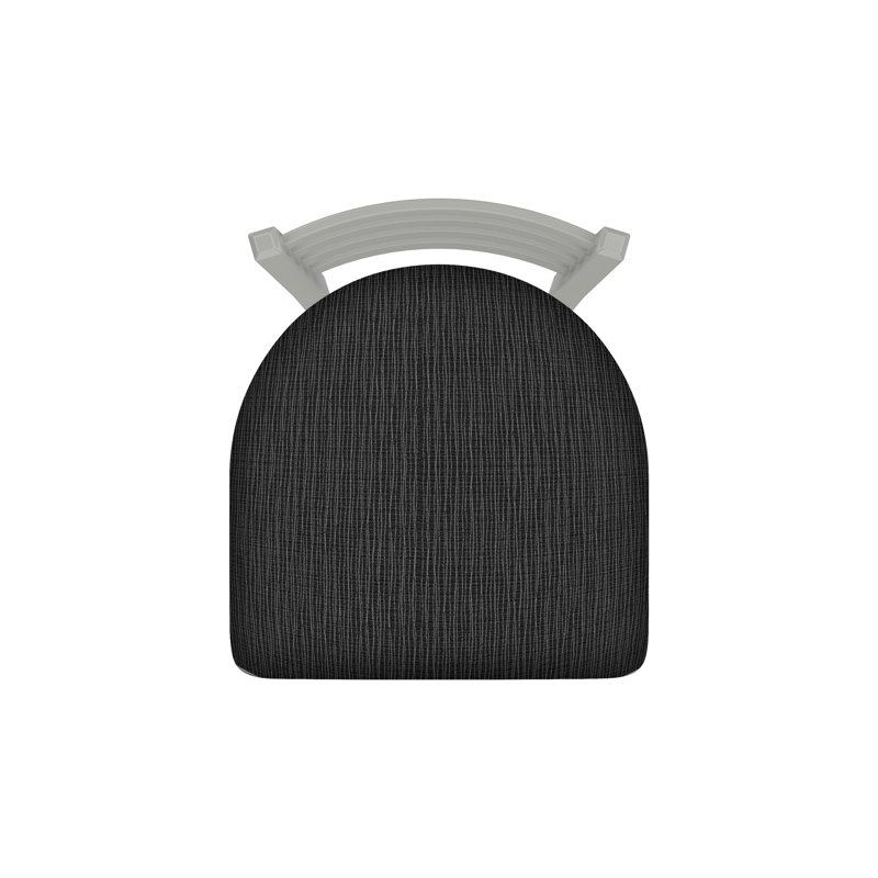 400 Jackie Chair, Anodized Nickel, Fabric-Graph Coal