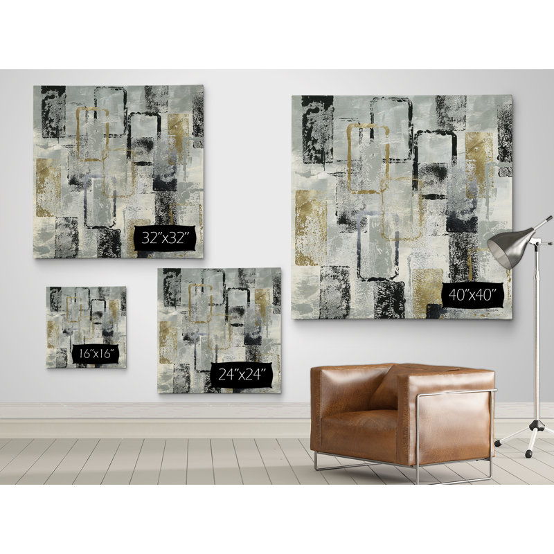 Rectangle Glam, reproduction sur toile, H 16 po x l 16 po x P 1,5 po