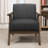 Retro Modern Fabric Accent Chair - Solid Wood Upholstered Seat & Back-1900450562-1900450565