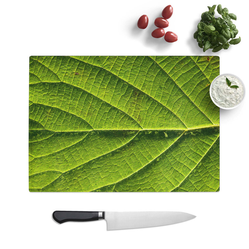 Glass Leaf Pathways Chopping Board, 39 cm W x 28.5 cm L