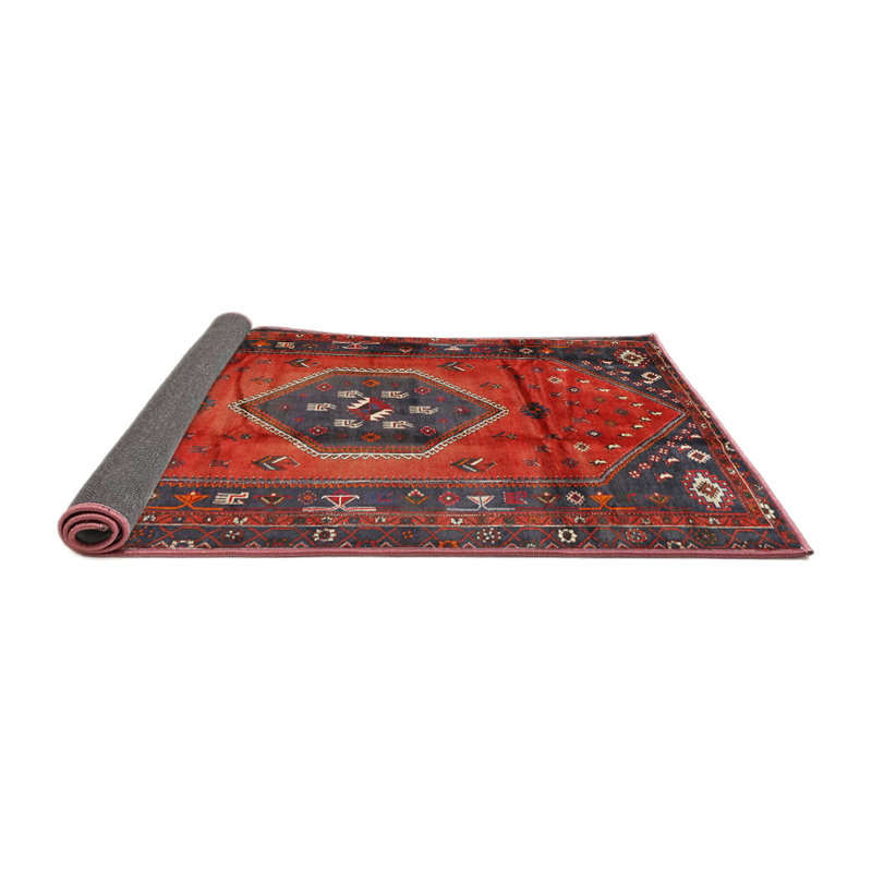 Tapis rouge à motif sud-ouest, Rond 5 pi