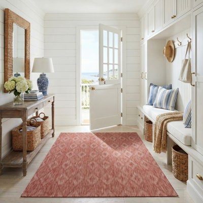 Tapis d'intérieur / extérieur à motif géométrique Jnessa Performance