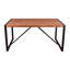 Ler Acacia Solid Wood Top Metal Base Dining Table-29394185