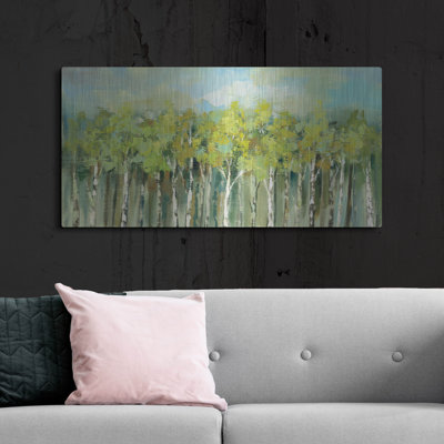 Millwood Pines «April Tree Tops» par Silvia Vassileva, art mural en métal