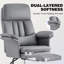 Fauteuil de direction ergonomique en similicuir avec repose-pieds et accoudoirs à double épaisseur-1945318120