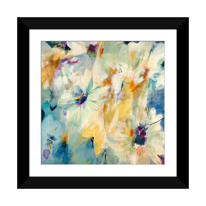 « mirage », reproduction sur toile, Papier avec cadre noir, Blanc, H 24 po x l 24 po x P 1 po
