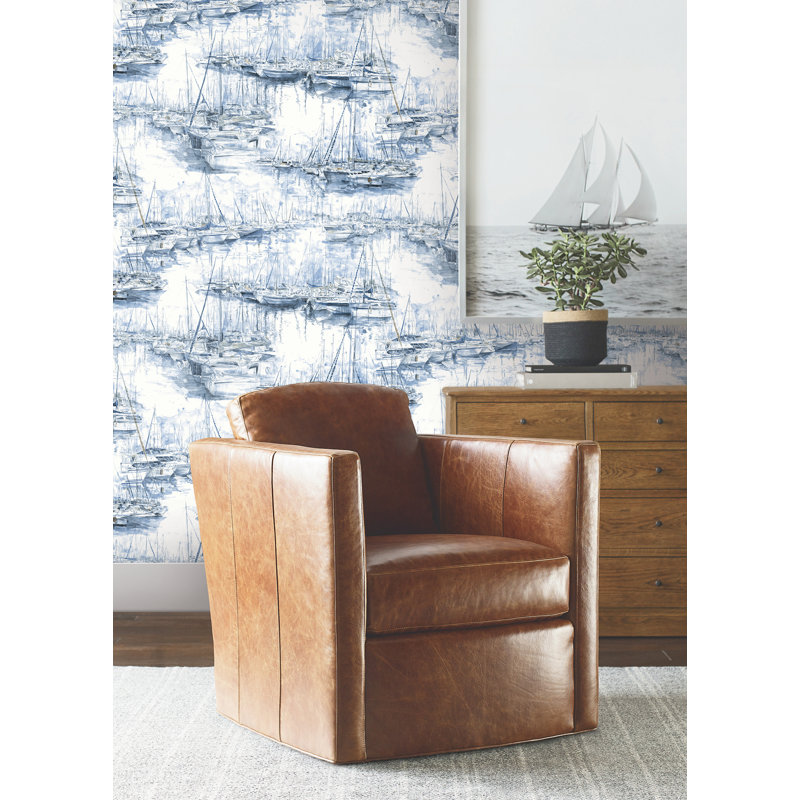 Papier peint Yacht Club, Bleu