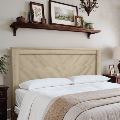 Aleshire Modern Herringbone Panel Design Full Queen Headboard