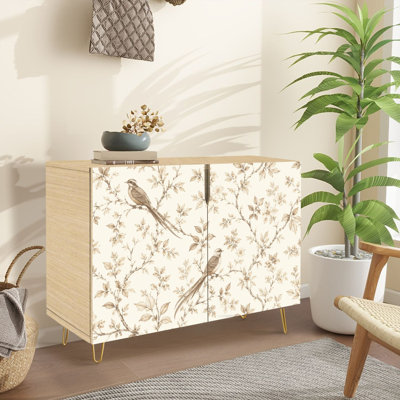 Buffet Buffet avec rangement Vintage Botanical Birds