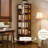 Nut-Brown Modern Solid wood rotating bookshelf