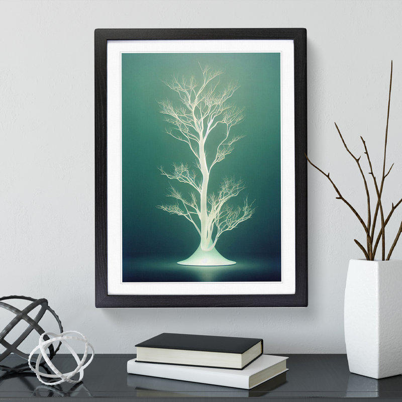Ethereal Tree No.2 - Single Picture Frame Print, Black, 64cm H x 46cm W x 2cm D