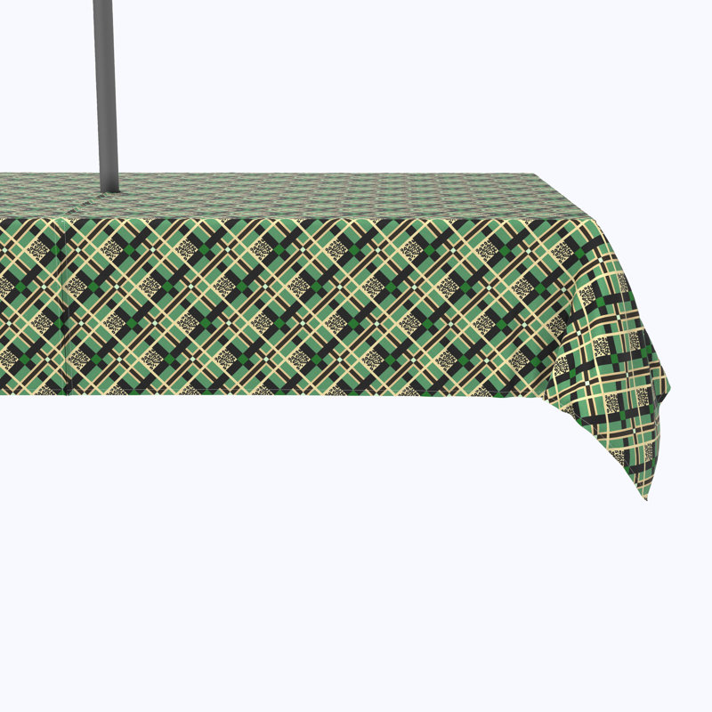 Arshla Tartan with Leopard Spots Tablecloth, 120" x 60"