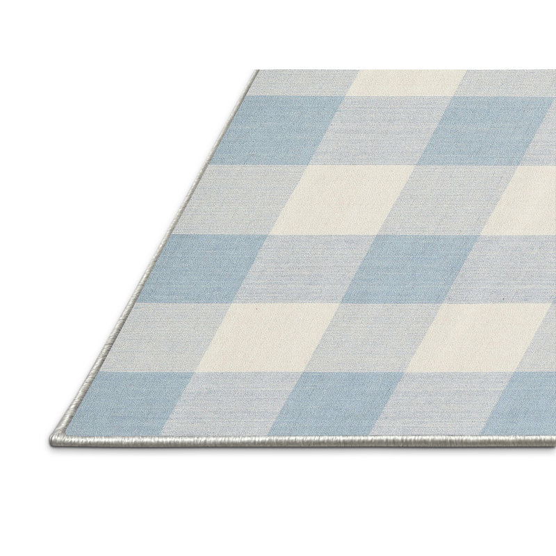 Kankakee Gingham Indoor Rug, Rectangle 7' x 10'