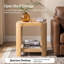 Table d'appoint d'angle arrondie moderne Alonso de 51 cm (20 po) de largeur avec tablette ouverte et rangement
