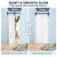 183cm Heavy Duty Bi-Folding Barn Door Hardware Kit | Smooth Quiet Rollers, 360° Brackets, 400lb Steel Rail for 4 Closet Doors