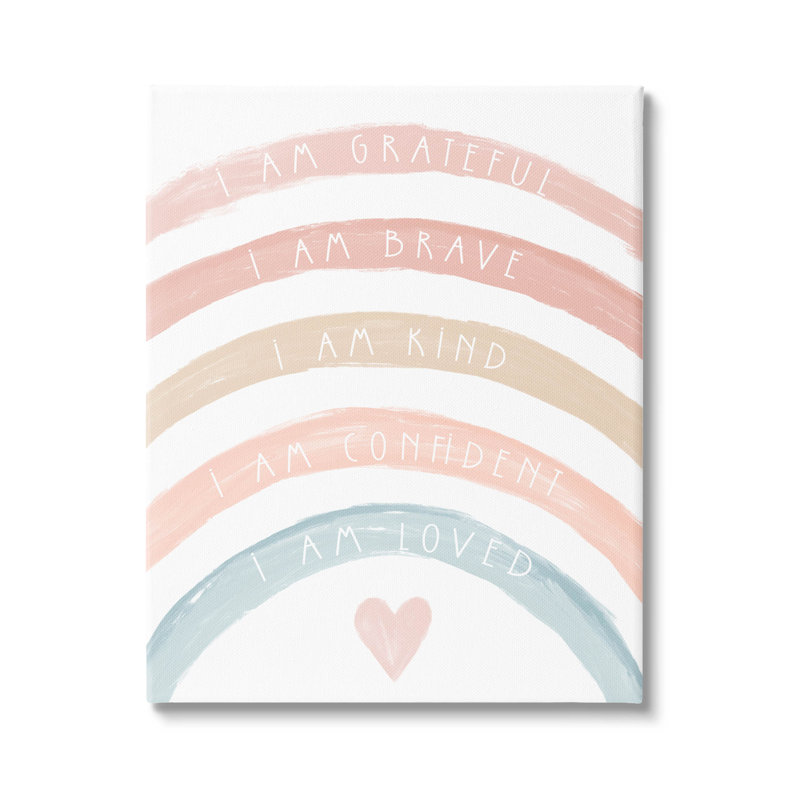 "Inspirational Confidence Rainbow" par Daphne Polselli, impression sur toile tendue, H 20 po x l 16 po x P 1,5 po