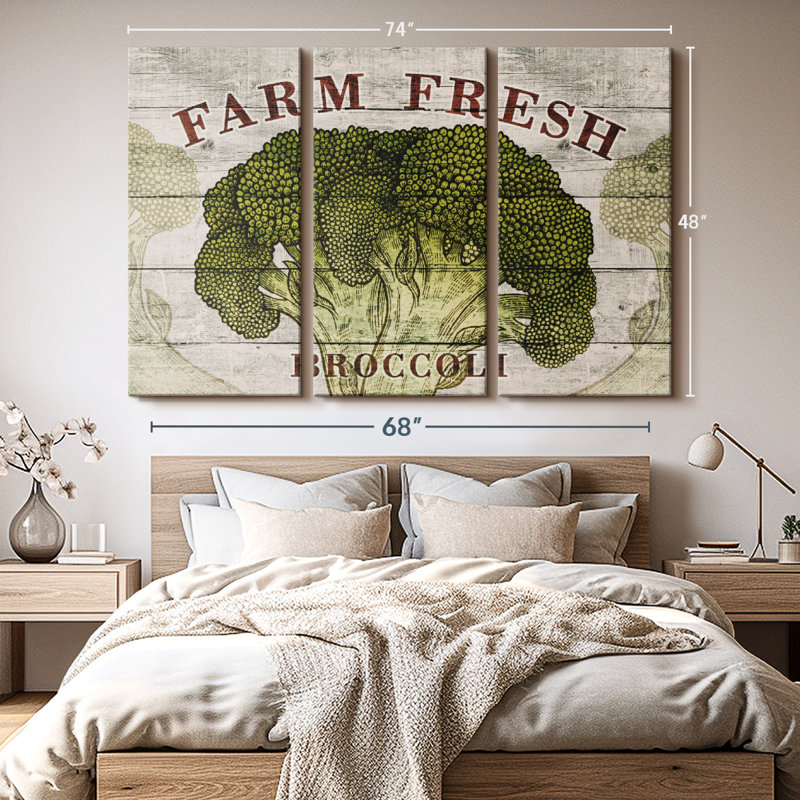 " Fresh Broccoli ", 48" H x 74" W x 1.25" D