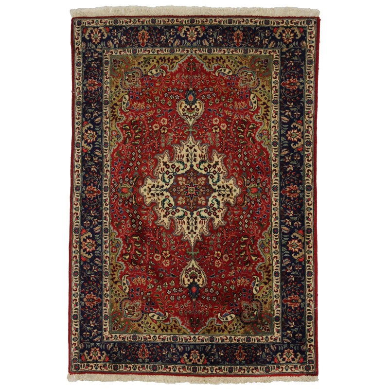 Pirley Oriental Area Rug in Red