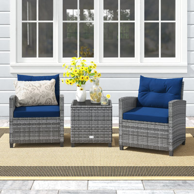 Annaiyah 2 - Person Patio Conversation Set with Cushions