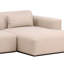 Brooklyn Polyester Upholstered Chaise Sectional, Mohair Cream-899489234