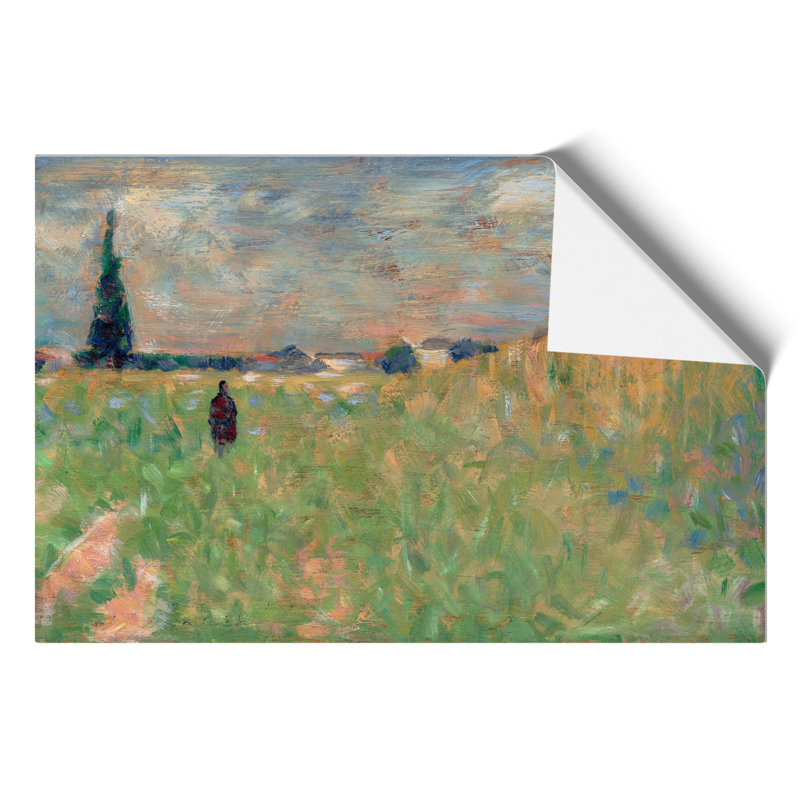 A Summer Landscape by Georges Seurat - No Frame Painting, 42cm H x 59cm W x 0.1cm D
