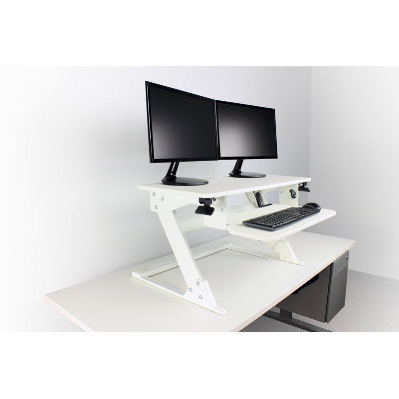 Support de bureau à hauteur ajustable Hover Helium, Blanc