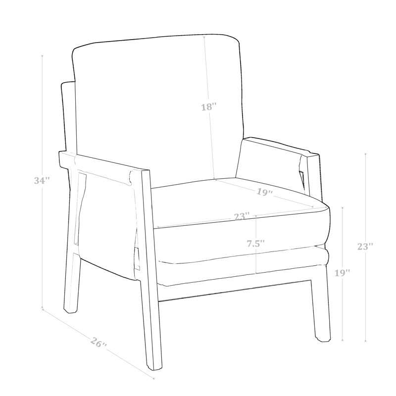 Fauteuil Cindina, Kaki