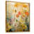 Toile avec cadre flottant or