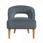 Chaise d'appoint en velours gris anthracite pelucheux, sièges de salon en bois massif pour adultes, 1 pièce