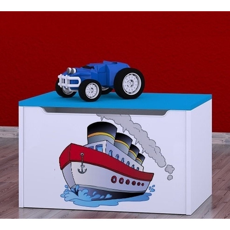 Sugarmill Jasna Pear Big Ship Toy Box, Blue