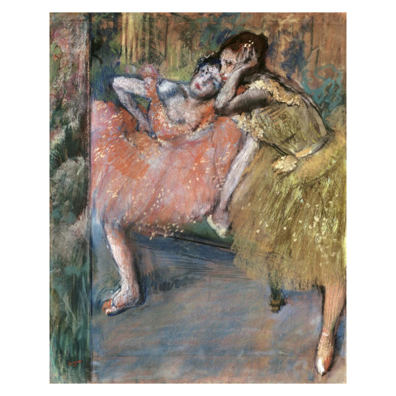 «Two Dancers By a Hearth» par Edgar Degas - Estampe numérique, H 40 po x l 32 po