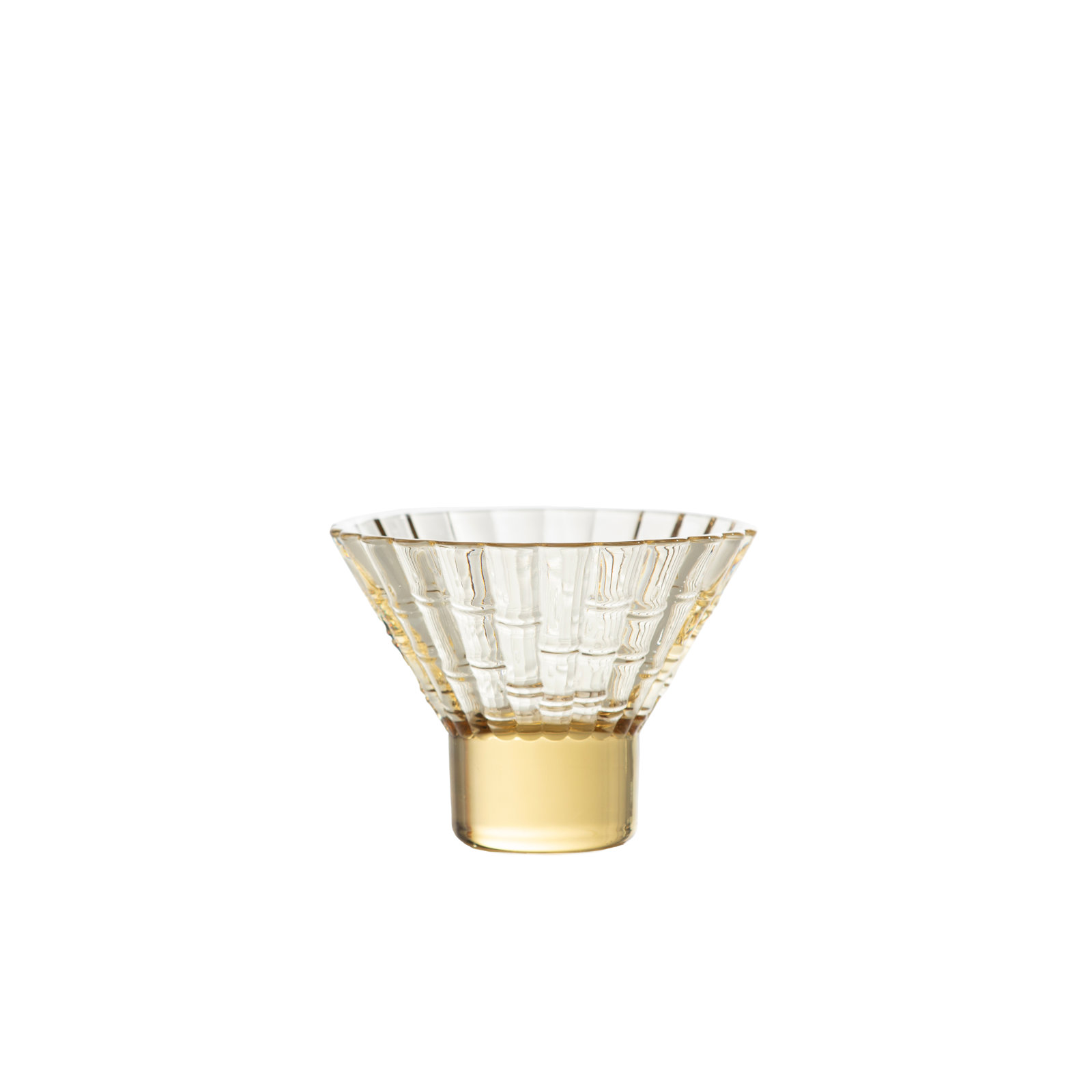 Ribbed Martini Glass, Ginger Gold