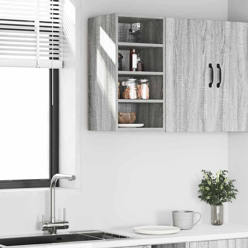 Hanging Cabinet Riga, Grey Sonoma