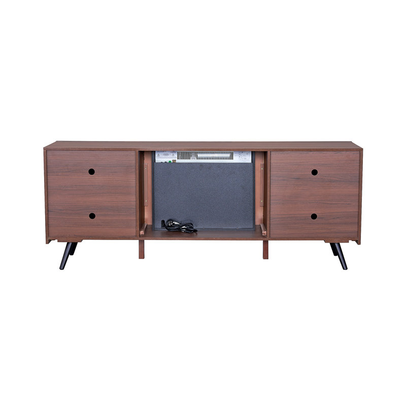 Meuble audio-vidéo encastré 1pc, 26.5" H x 68" W x 17.25" D