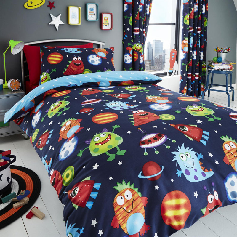 Alejandra Cotton Blend Solid Colour Duvet Cover with Pillowcases Included, Single Duvet Cover + 1 Standard Pillowcase