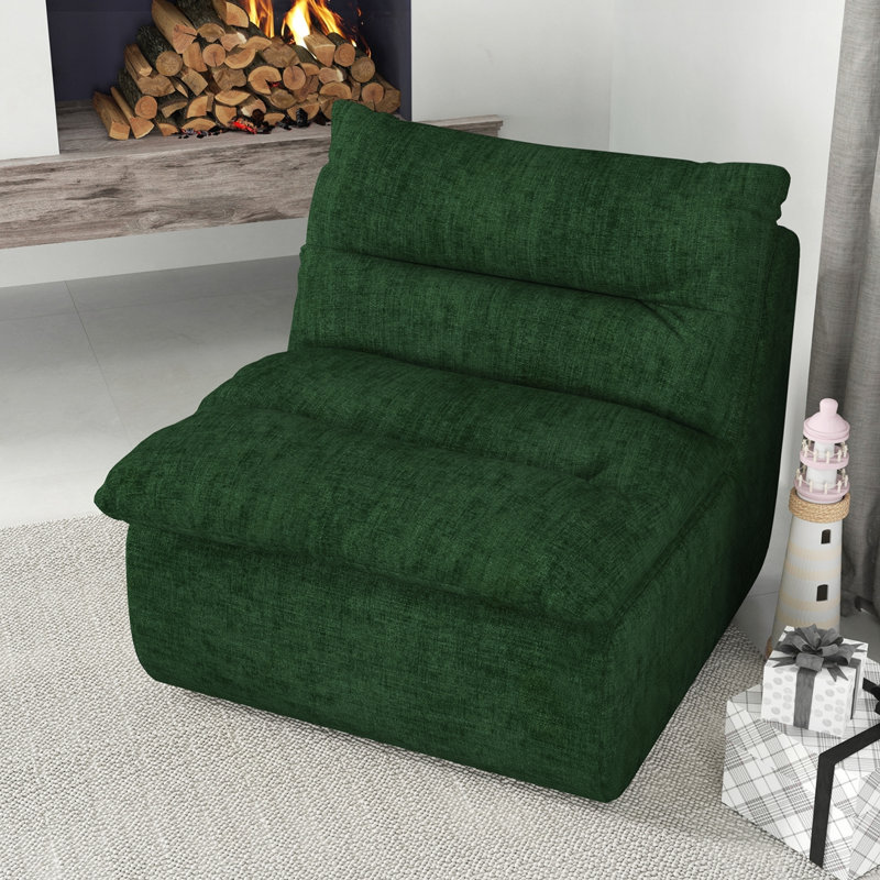 Canapé moderne sans accoudoirs, Vert