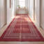 Tapis Ripple2 moderne, minimaliste, à bordure géométrique, rouge, noir, gris et blanc, antidérapant, à poils courts, pour l'intérieur et l'extérieur, adapté aux animaux domestiques, salon, chambre, salle à manger, entrée, couloir, bureau, lavable-455281945