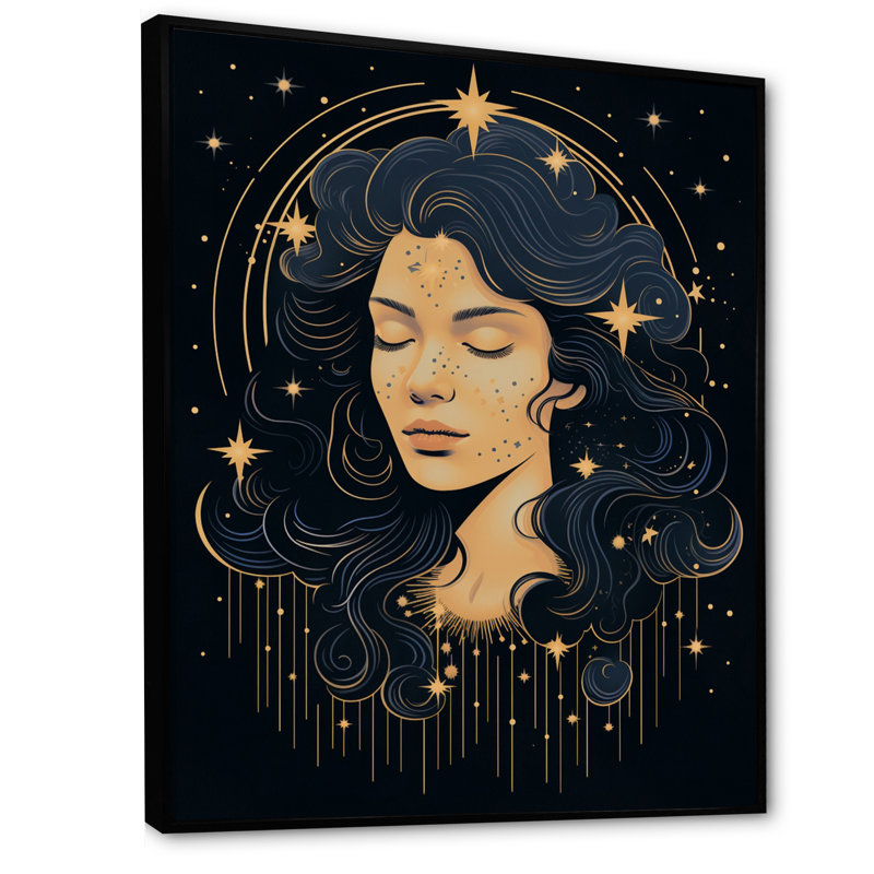 Spiritual Stargazer III, H 32 po x l 24 po x P 1 po, Cadre flottant noir