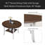 Table de salle à manger 45,7 po avec tablette de rangement, style campagne moderne, hauteur 30 po