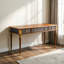 70.87"American-style retro rectangular red-brown solid wood office desk-2144222823