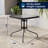 Amlie 28" W Square Glass 4-Person Dining Set with Stackable Chairs-1029444494