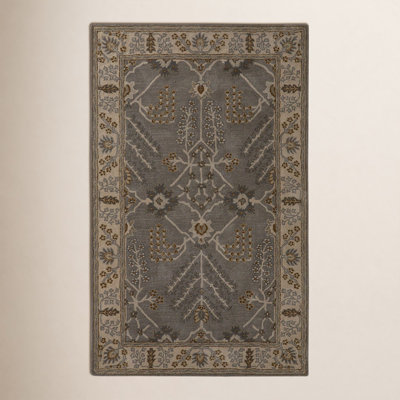 Crestfield Gray Beige Hand-Tufted Wool Rug